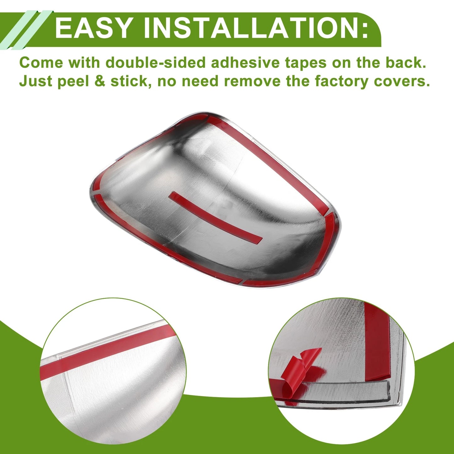Pair Side Mirror Cover Caps for Jeep Grand Cherokee (2011-2021)
