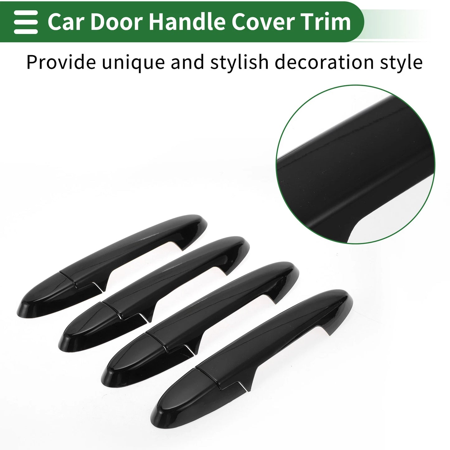 Car Door Handle Cover Trim for Honda Fit Jazz GK5 GP5 2014-2018 Black