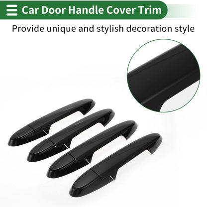 Car Door Handle Cover Trim for Honda Fit Jazz GK5 GP5 2014-2018 Black