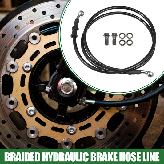 130cm Braided Hydraulic Brake Line Oil Hose 1 Set for Motorcycle