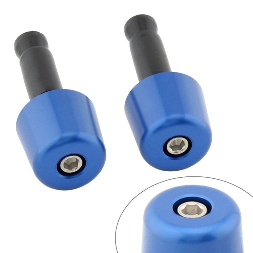 1in Blue Handlebar Hand Grips & End Caps for Universal Motorcycle