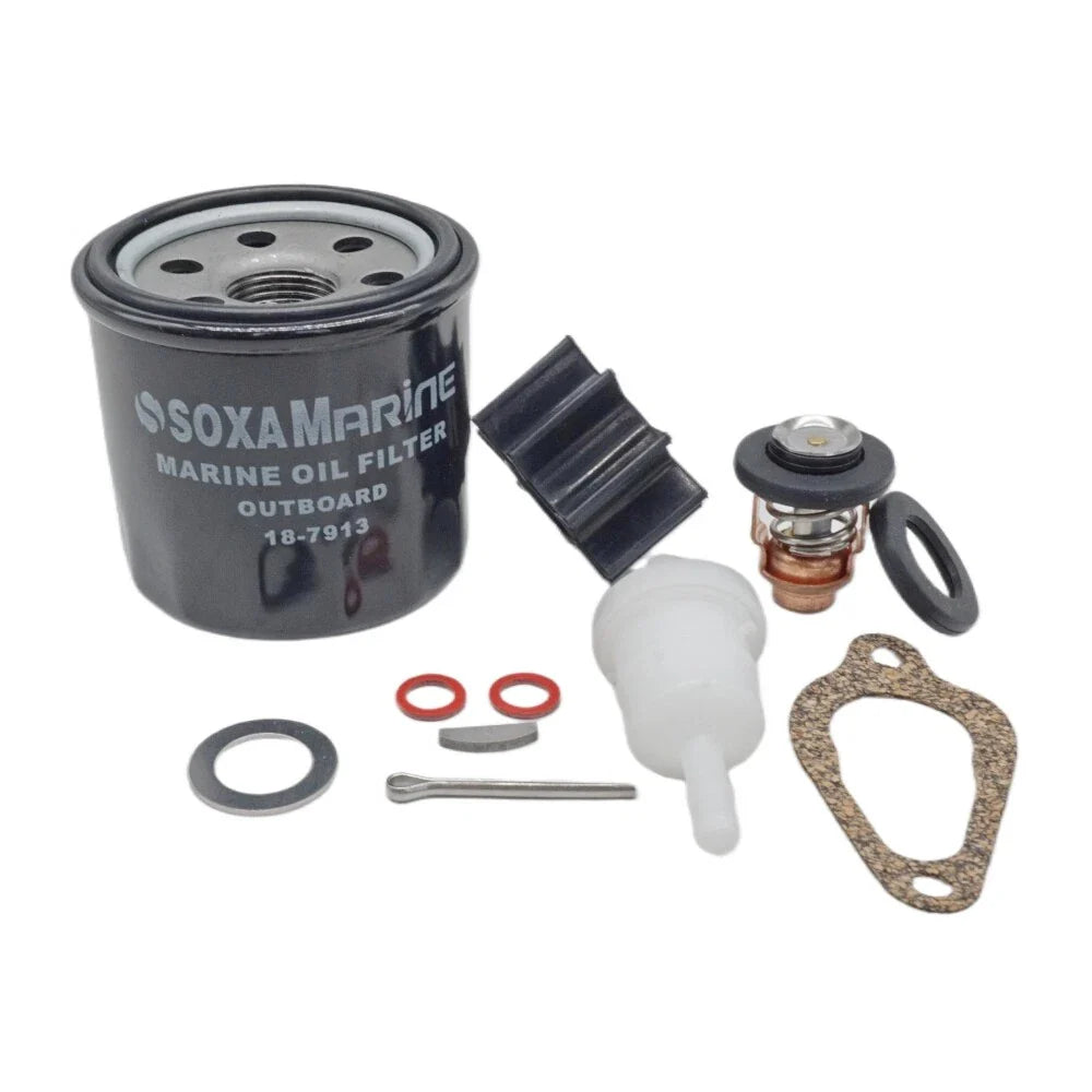Maintenance Repair Kit & Oil Filter for Tohatsu 9.9/15/20 HP Outboard