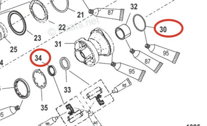 Lower Gearcase Propeller Shaft Oil Seal Kit for Mercury