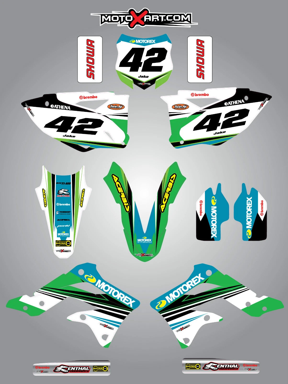 Decal Kit  STRIKE STYLE Full Graphics for Kawasaki KXF 450 (2012-2015)