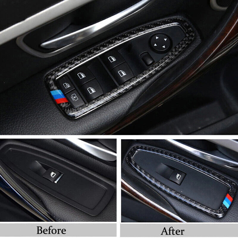 Real Carbon Fiber Interior Trim Decor Cover for BMW 3 Series F30 F34 (2012-2019)