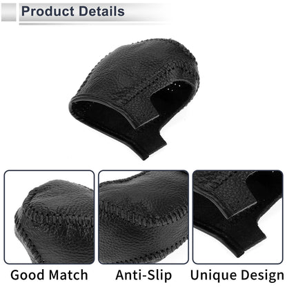 Gear Shift Knob Cover for Toyota Camry 2019-2022 Pebbled Black Leather