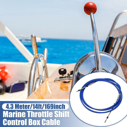 2 x Marine Throttle Shift Remote Control Box Cable for Boats