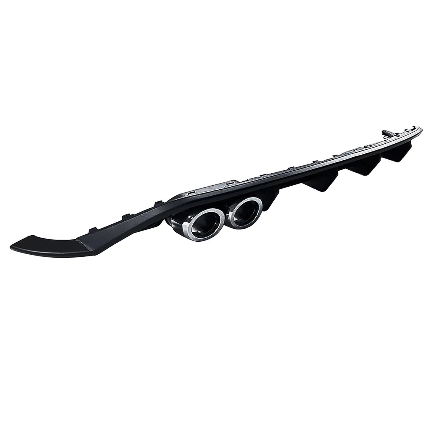 Gloss Black Rear Bumper Diffuser with Tips for VW Polo MK6 (2019-2024)