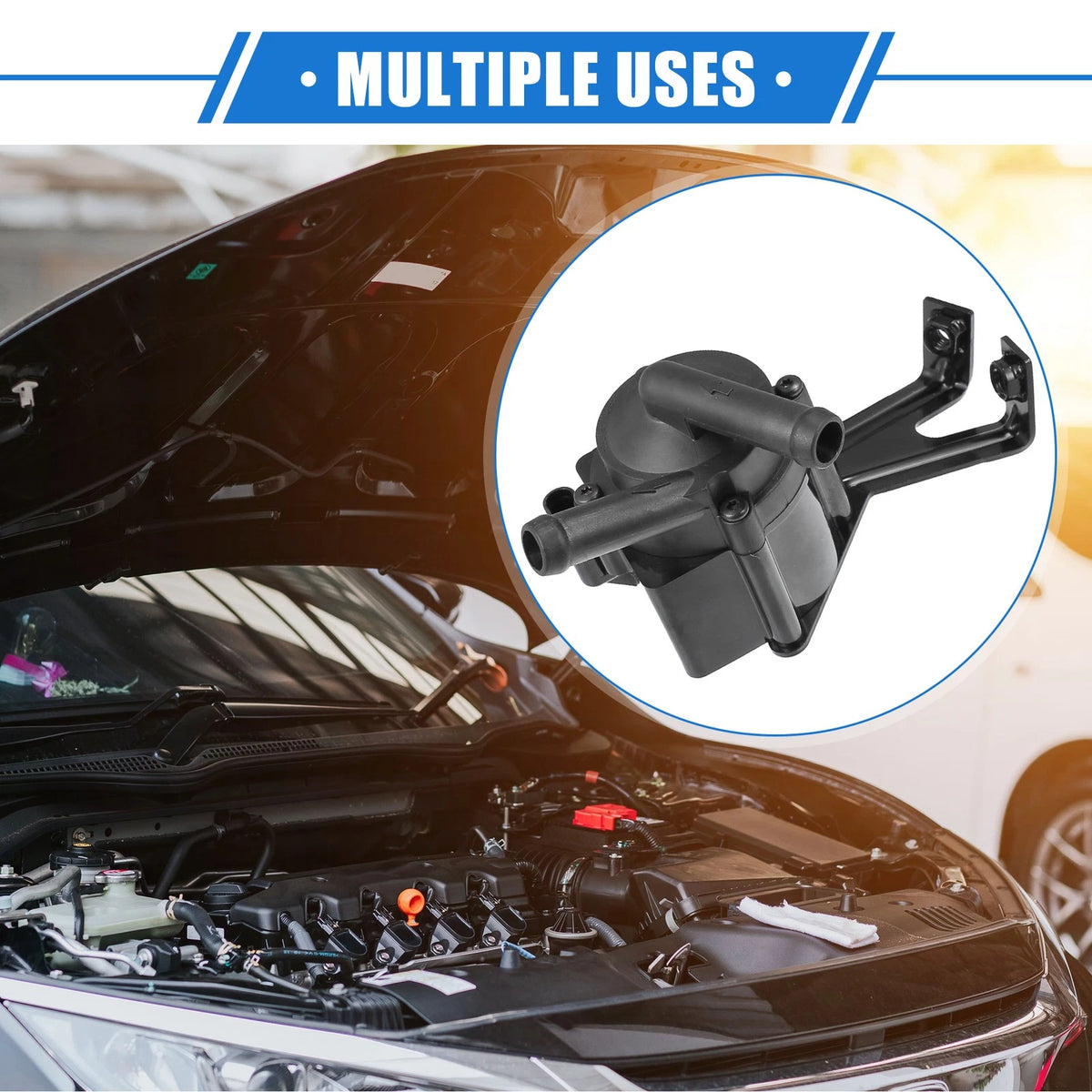 Auxiliary Engine Water Pump Cooling Inverter for BMW 550i M5 M6 X5 Black