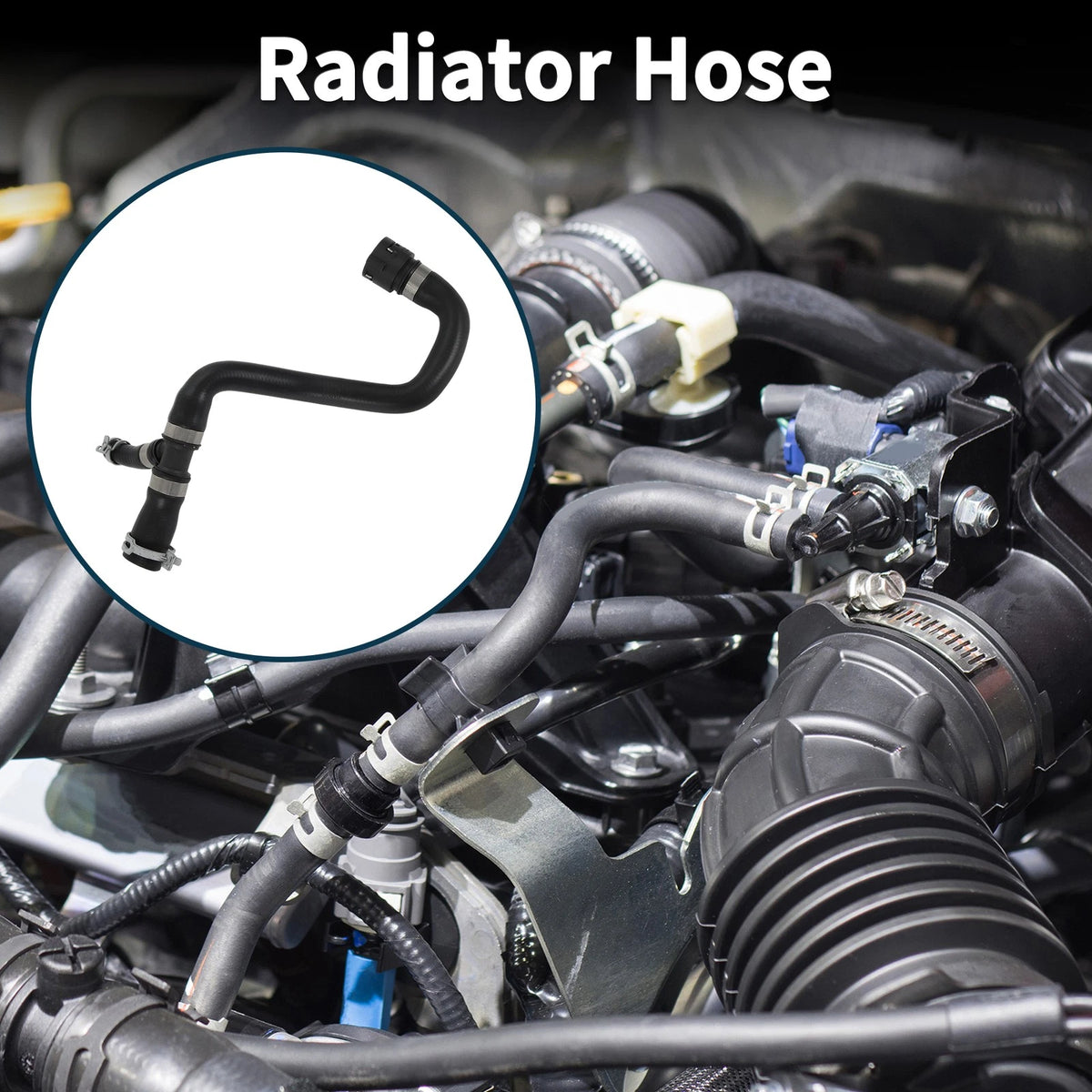 Radiator Heater Hose for Volvo S60 (2008-2018) - Rubber Black 1 Pc