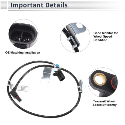 ABS Wheel Speed Sensor 1x Front Right for Chevrolet Blazer (98-05)