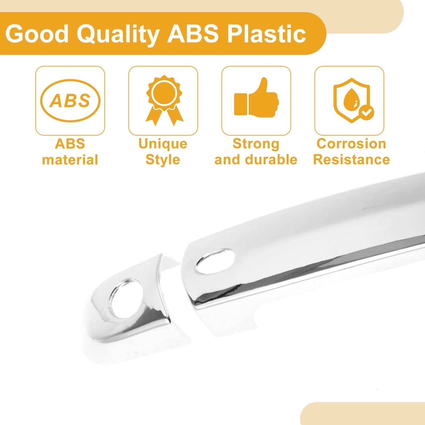 Silver Tone Door Handle Cover Trim for Suzuki Swift (2005-2017)