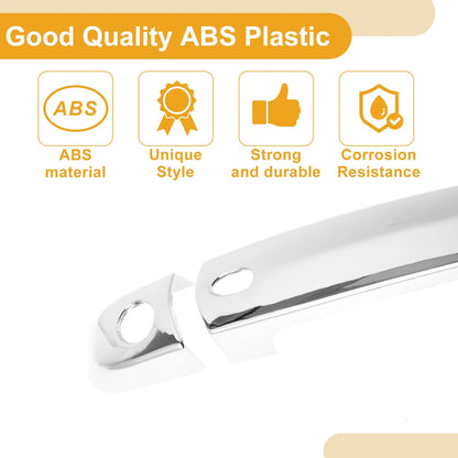 Silver Tone Door Handle Cover Trim for Suzuki Swift (2005-2017)