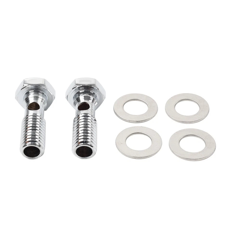 Chrome Head Breather Bolts for Harley Road King FLHR, Softail FXST (1994-1999)