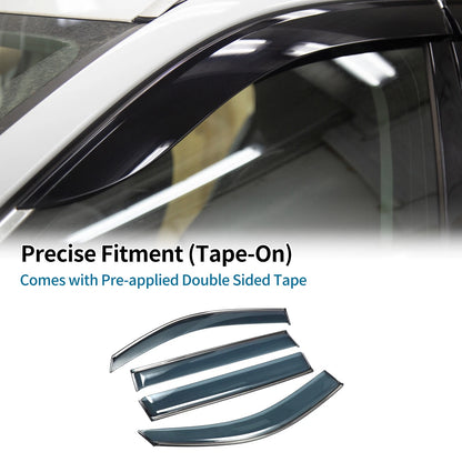 Window Deflectors 1 Set for Toyota Highlander (2008-2013)