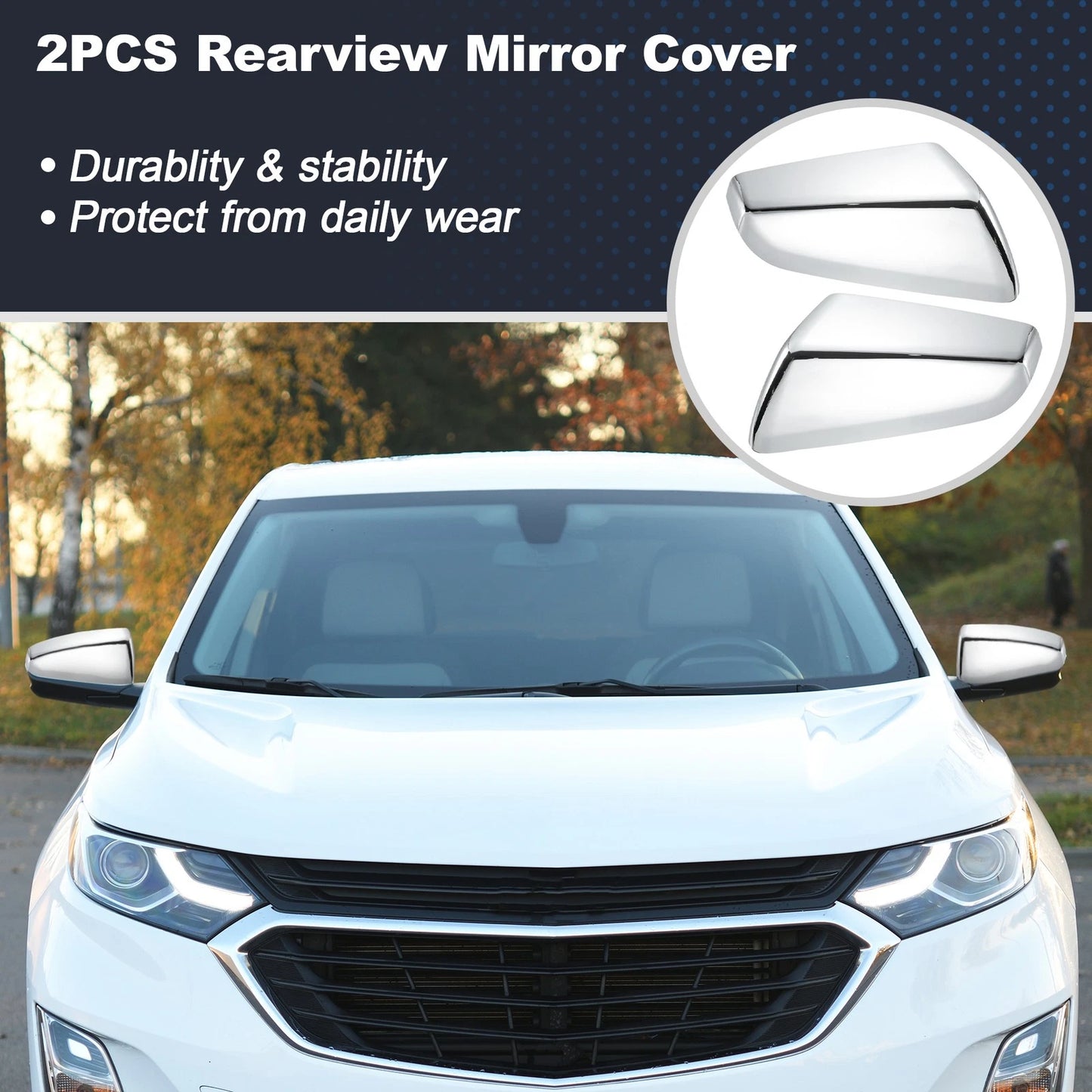Left Right Wing Mirror Cover Caps for Chevrolet Equinox and GMC Terrain