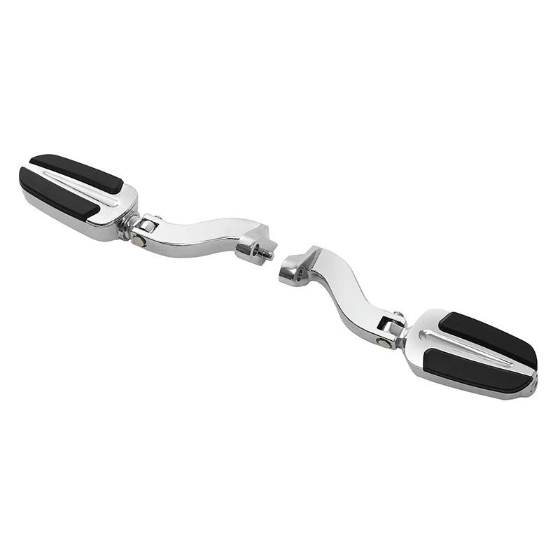 Chrome Footpegs Mount Bracket for Harley Touring CVO Road Street Glide (93-25)