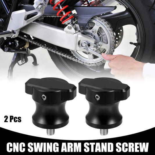 Swing Arm Stand Screw / 2 x 6mm Universal Motorcycle CNC Aluminum Alloy Black