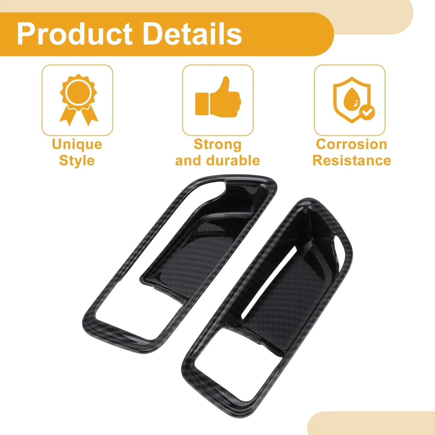 Carbon Fiber Black Interior Door Handle Bowl Cover for Honda CHR (2024-2025)