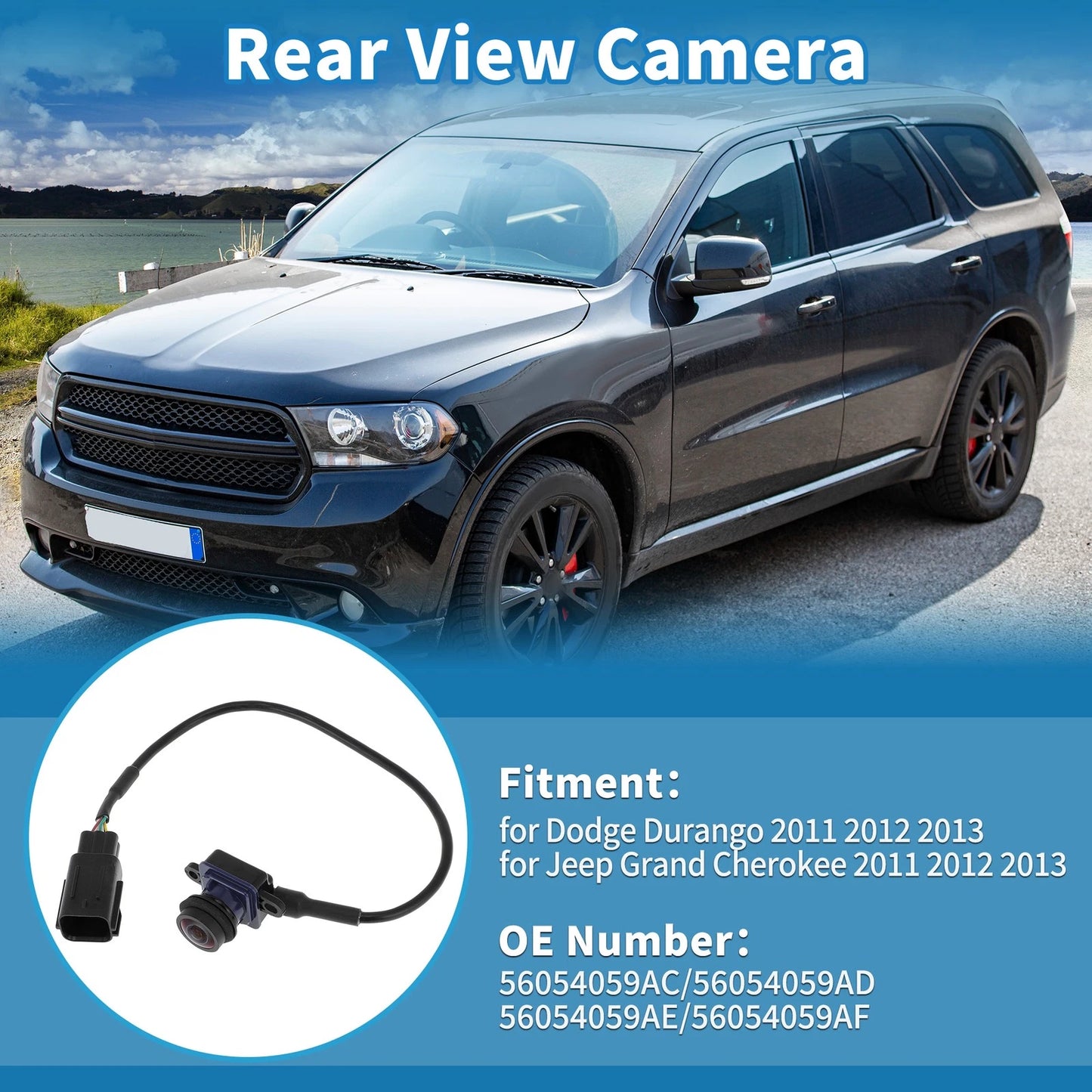 Rear View Park Assist Backup Camera for Dodge Durango (2011 - 2013)
