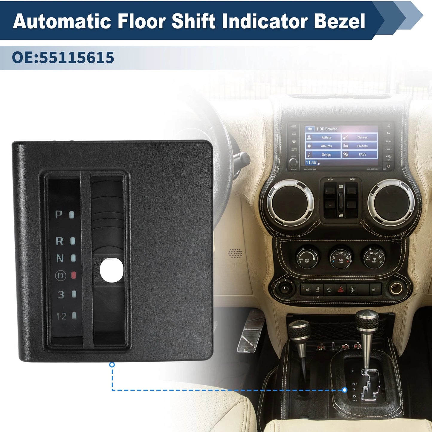 Automatic Gear Shift Indicator Bezel for Jeep Cherokee XJ (1997-2001)