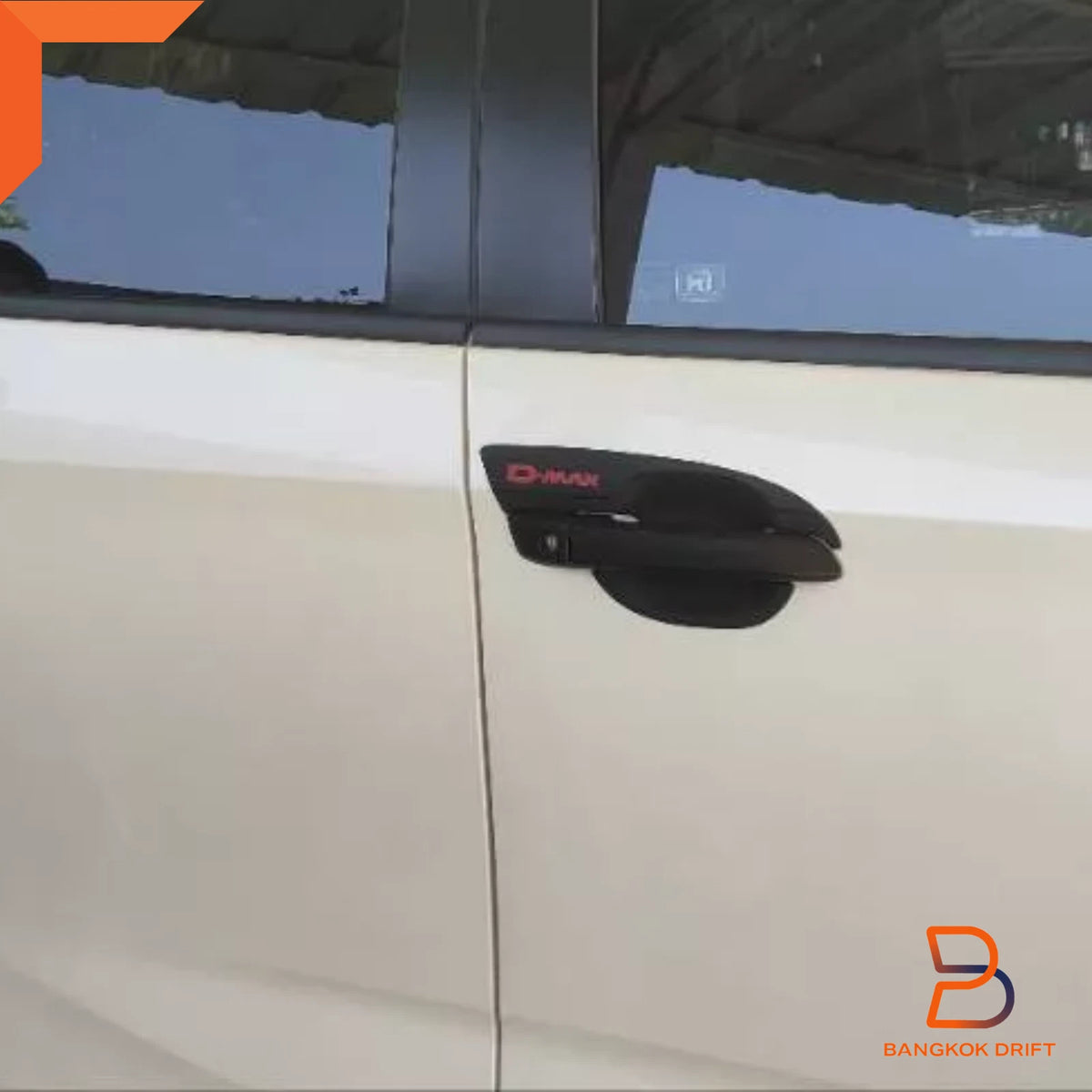 Matte Black Door Handle Cover Trim for Isuzu D-Max Ute SX (2020-2023)