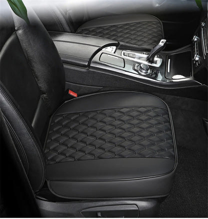 Black PU Leather Front Seat Cover Cushion for Car SUV (Universal)