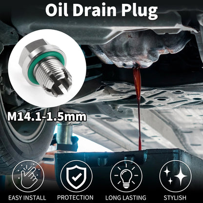 1set Copper Oil Drain Plug W/ Gasket for Car Motorcycle