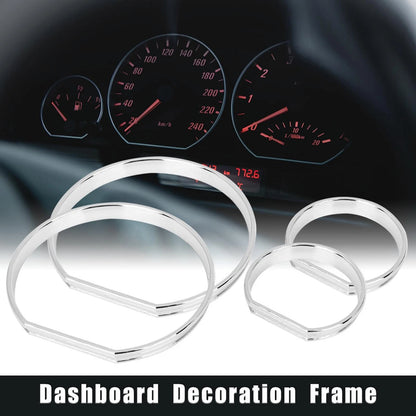Chrome Speedometer Gauge Dial Rings Trim Kit for BMW E46 M3 (2001-2006)