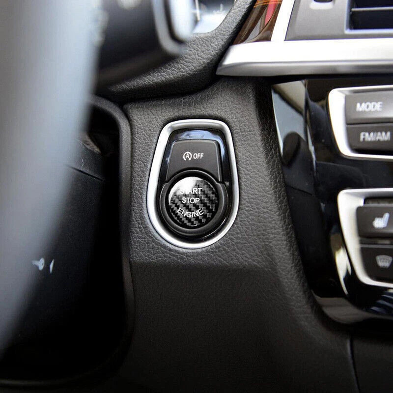 Black Engine Start Stop Push Button Cover for BMW 3 5 Series E90 E92 E60 X5