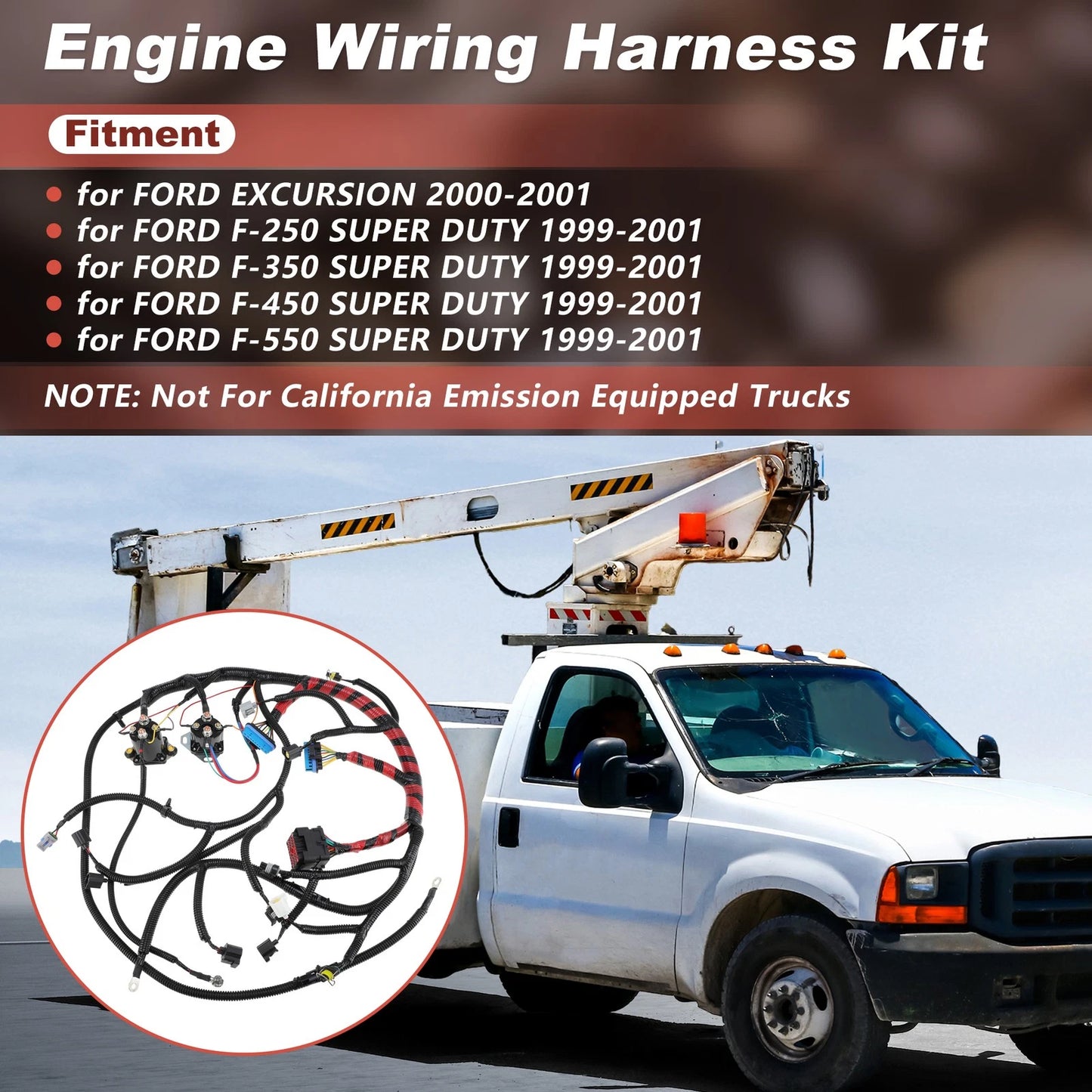 Engine Wiring Harness for Ford F250 F350 F550 Super Duty 7.3L (1999-2003)