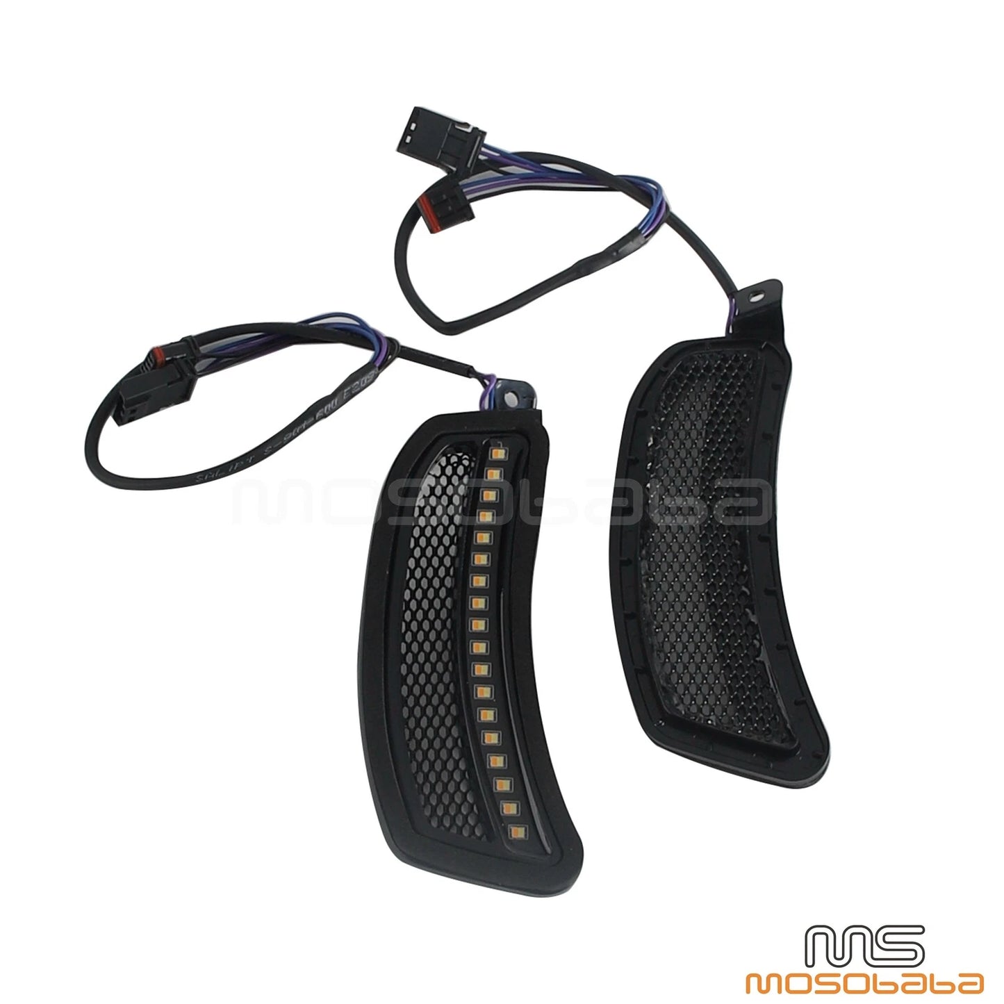 Black Mesh LED Fairing Vent Lights for Harley Low Rider El Diablo (2022)
