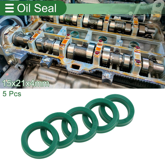 Oil Seal / 15x21x4mm / Seal Ring Rotary Shaft Seal TPU 5 Pcs for Make Model