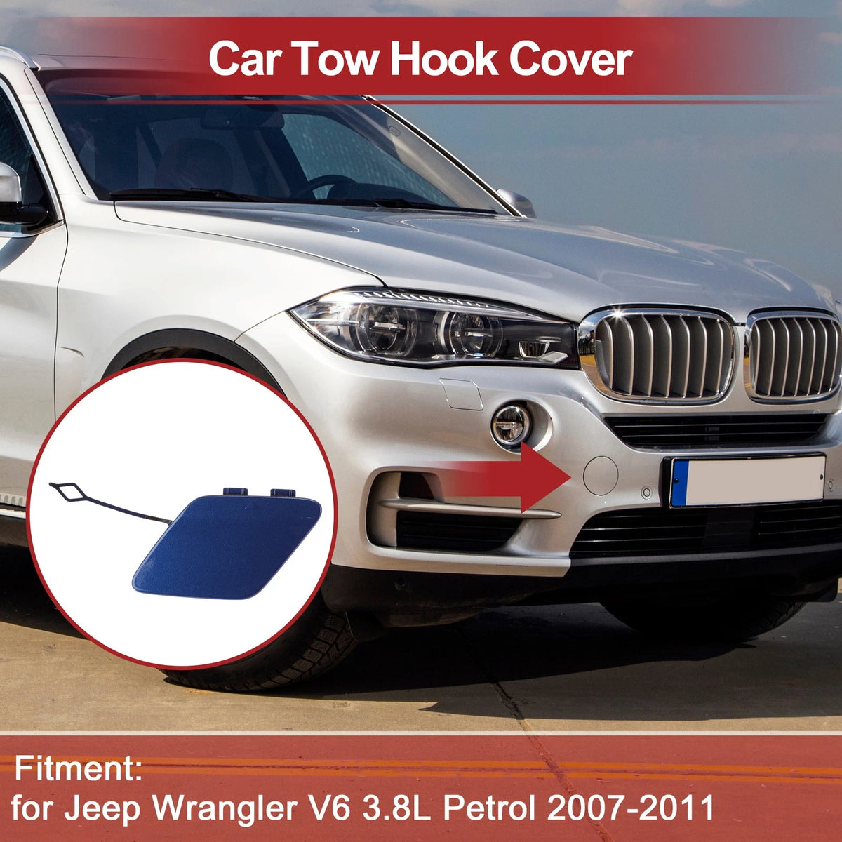Rear Tow Hook Cover Cap for BMW 428i (2014-2016) - Estoril Blue Metallic