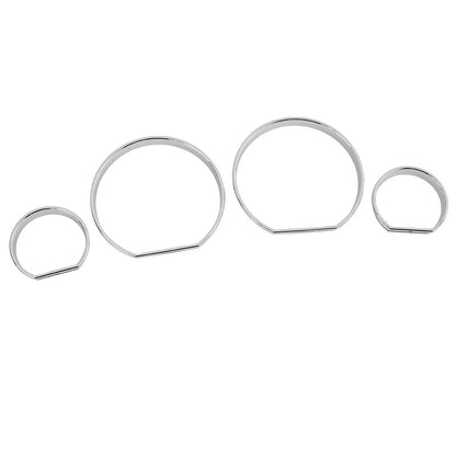 Silver Dashboard Instrument Gauge Panel Ring Cover for BMW 3 Series E46 (2000-2006)