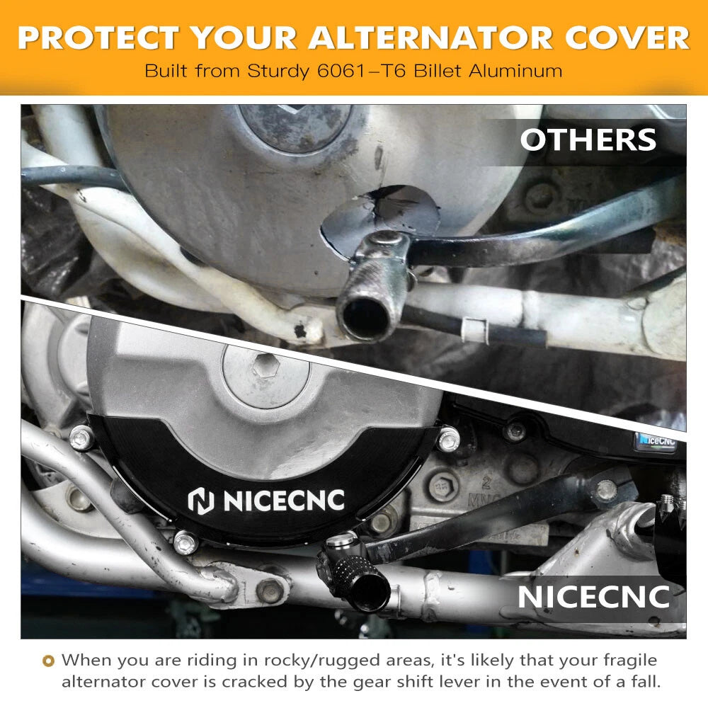 CNC Billet Engine Left Side Alternator Cover for Honda XR650L (1993-2025)