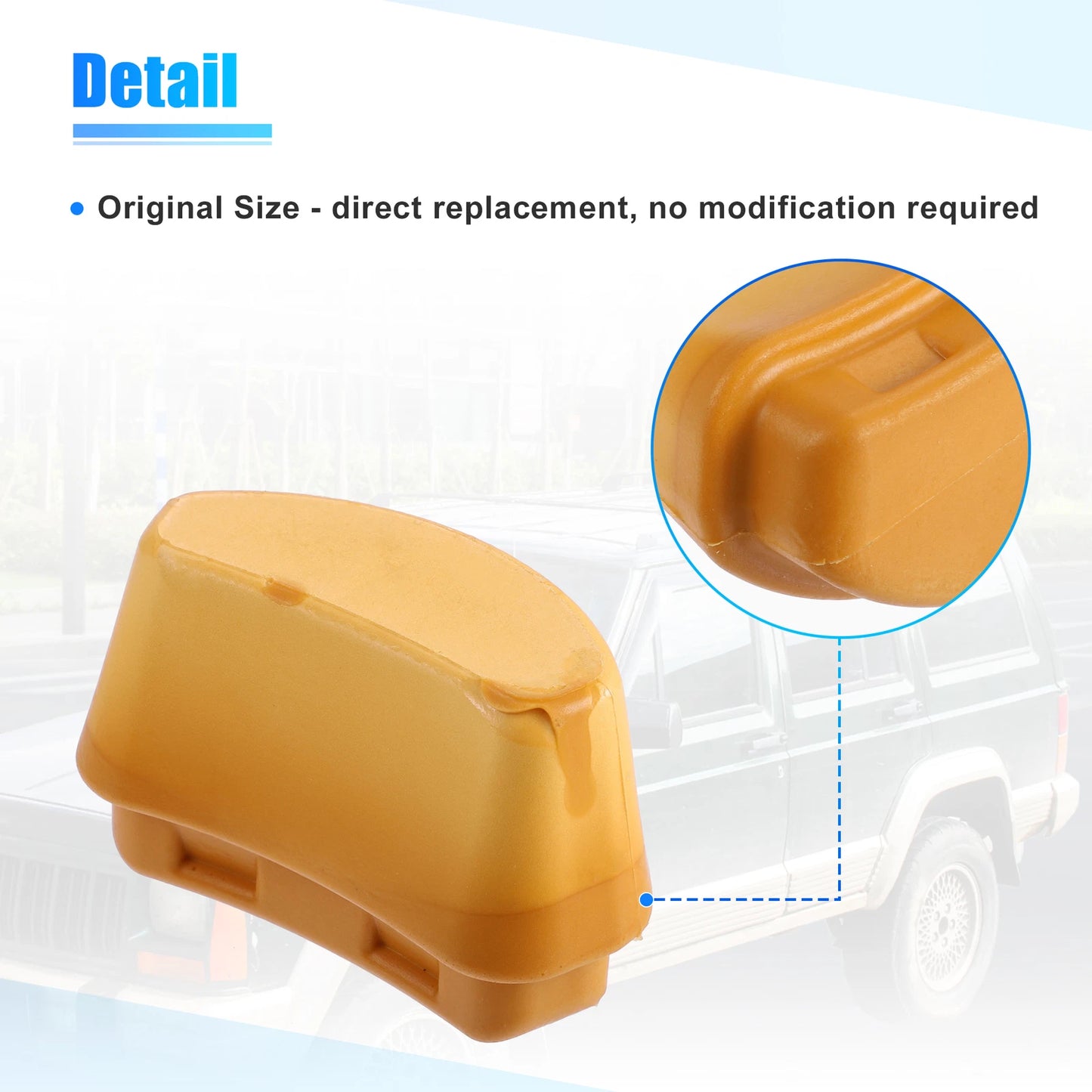 2 x Front Suspension Bump Stops for Jeep Liberty KJ (2002-2007) Rubber Orange