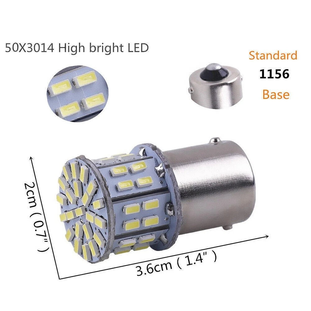 4 x 1156 LED White Turn Brake Tail Indicator Bulbs for Car (No Year Specified)