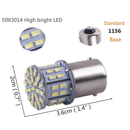 4 x 1156 LED White Turn Brake Tail Indicator Bulbs for Car (No Year Specified)