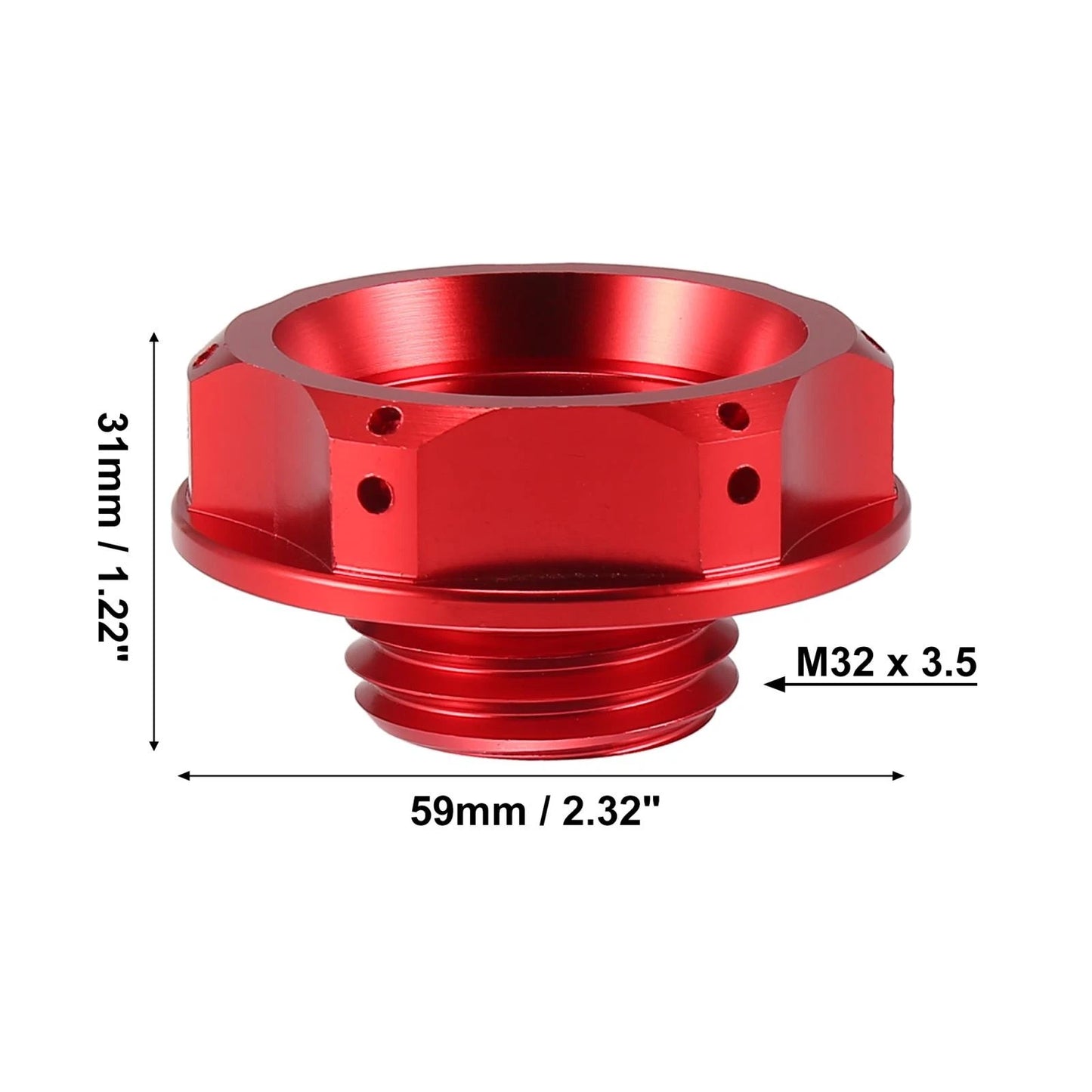 Red Car Gas Engine Oil Filler Cap Cover for Subaru Impreza Outback Legacy