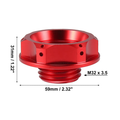 Red Car Gas Engine Oil Filler Cap Cover for Subaru Impreza Outback Legacy