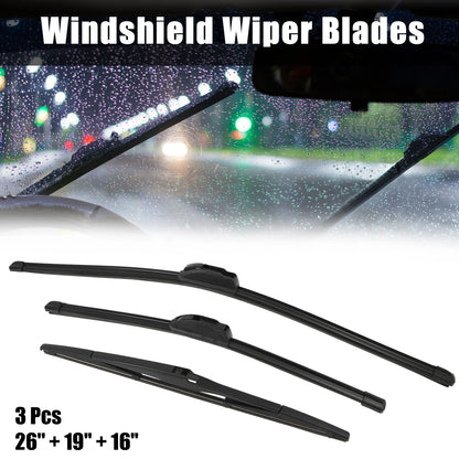 3 Pcs Front Windshield Wiper Blades for Toyota Prius (2010-2015)