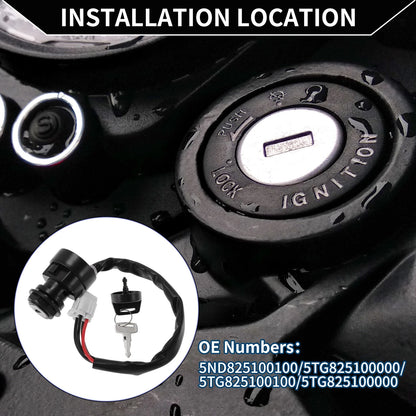 Ignition Key Switch for Yamaha YFZ450 (2004-2009, 2012-2013)