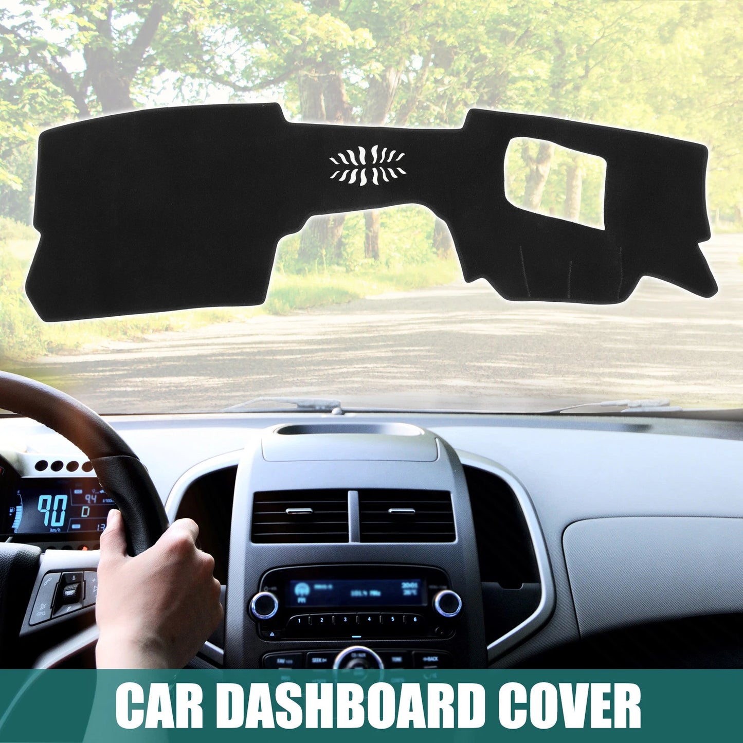 Black Dashboard Cover Mat Protector for Mazda CX-30 (2020-2023)