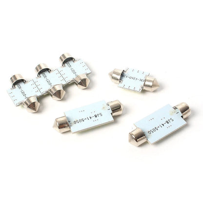 14x White LED Interior Lights Package for Car T10 31mm Map Dome & License Plate