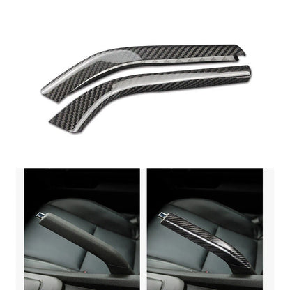 Carbon Fiber Parking HandBrake Grip Knob Cover Cap Trim fit For Chevrolet Camaro