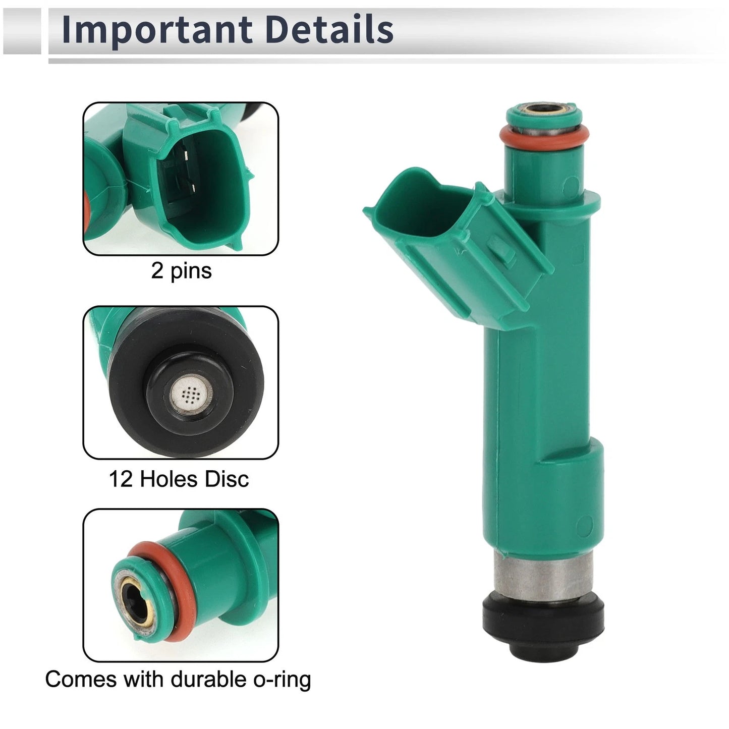 Fuel Injector 23209-0H030 for Toyota Camry 2.4 (2004-2009) 1 Pcs Green