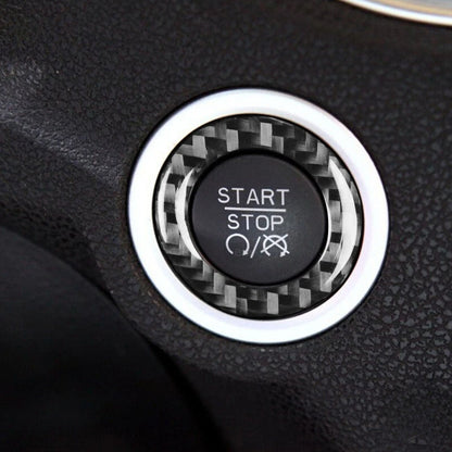 Carbon Fiber Engine Start Push Interior Ring Trim for Dodge Challenger (2015-2020)