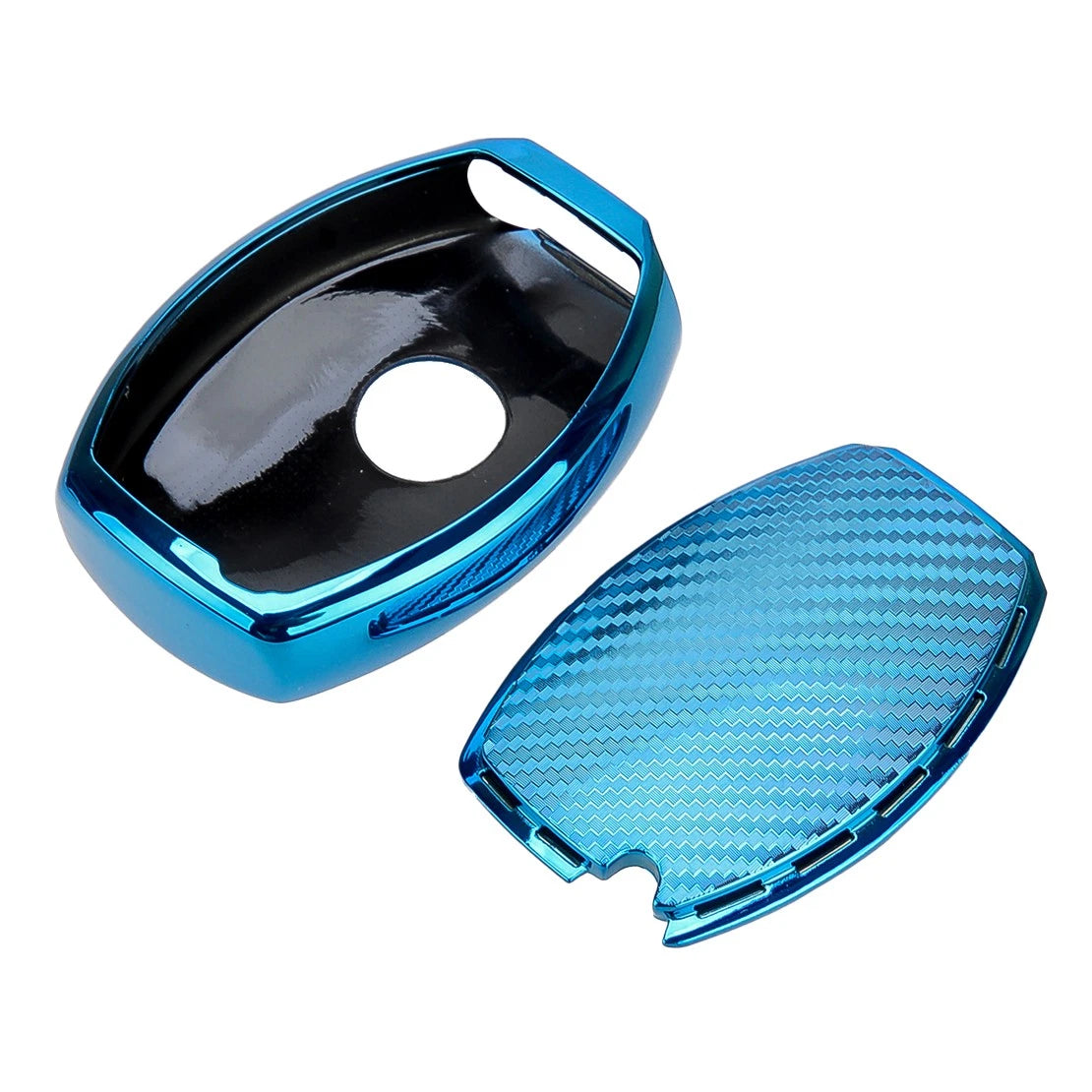 Blue TPU Key Fob Case Cover for Mercedes Benz A B C E G (2013-2023)