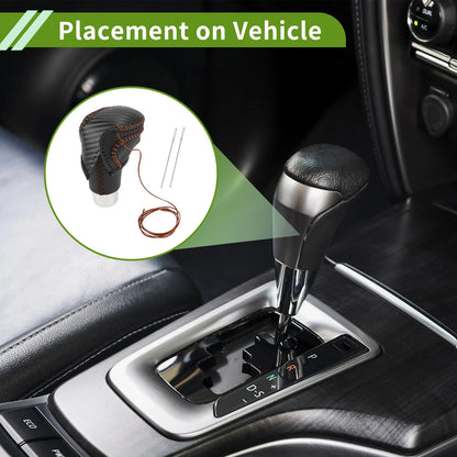 Gear Shift Knob Cover Carbon Fiber Black Brown for Toyota CH-R (2018–2022)